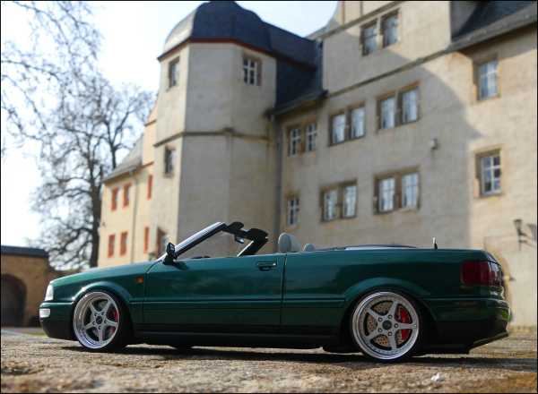 1:18 Audi 80 2.8 V6 Cabrio "GREEN EDITION" + "OZ Mito Alu-Felgen"